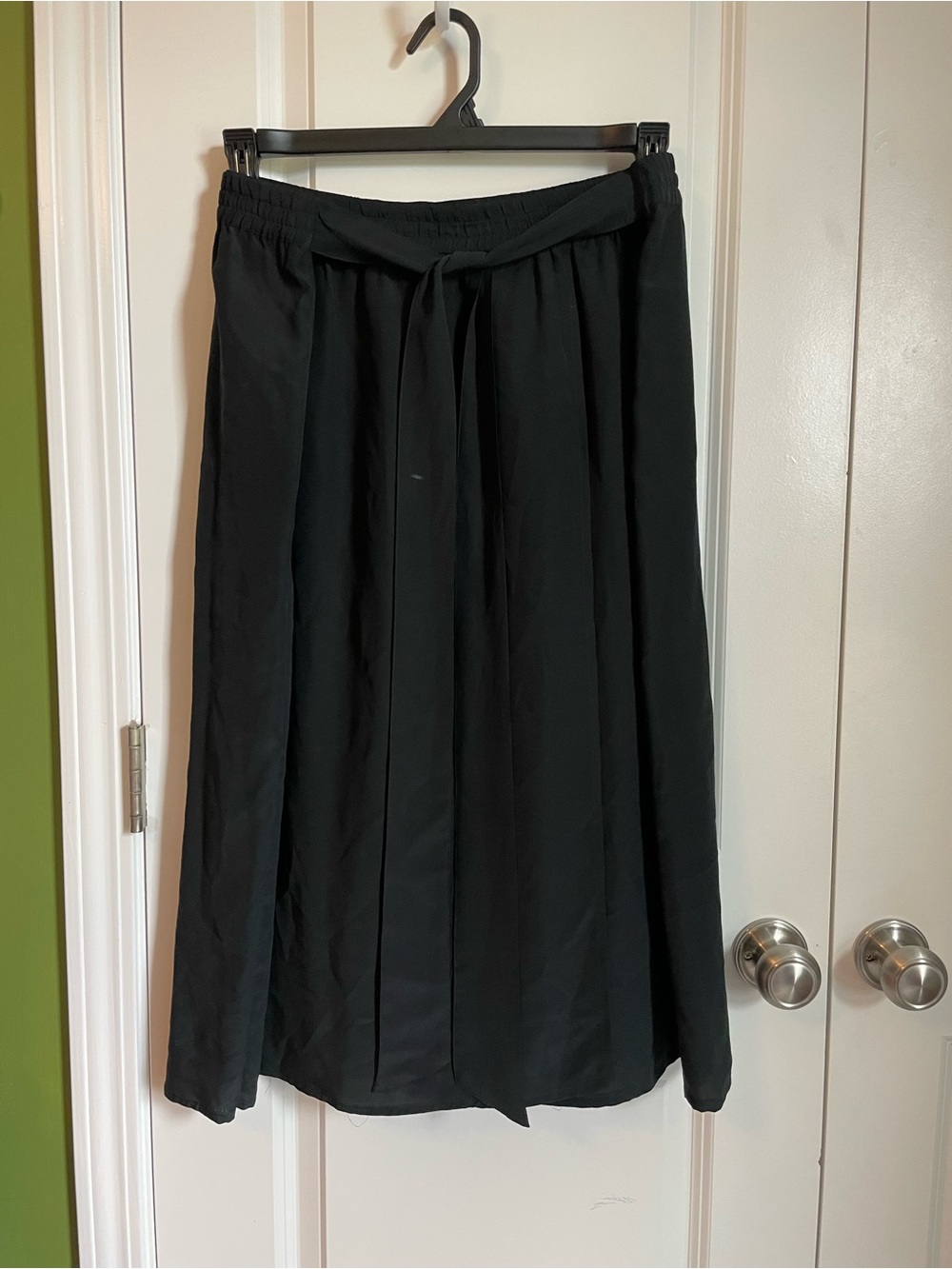 Vintage Elisabeth Williams 100% Silk Skirt w  Faux Tie Waist 2XL
